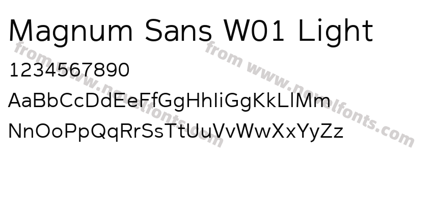 Magnum Sans W01 LightPreview