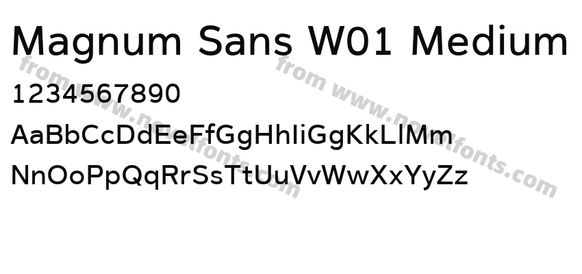 Magnum Sans W01 MediumPreview