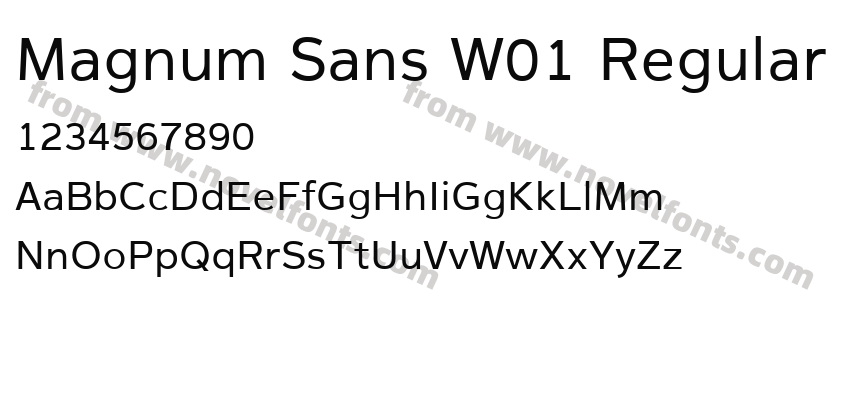 Magnum Sans W01 RegularPreview