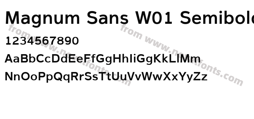 Magnum Sans W01 SemiboldPreview