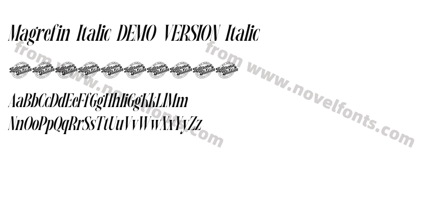 Magrefin Italic DEMO VERSION ItalicPreview