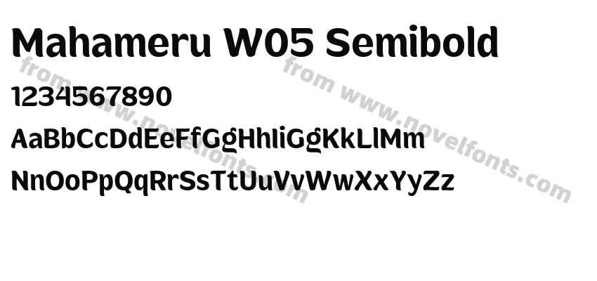Mahameru W05 SemiboldPreview