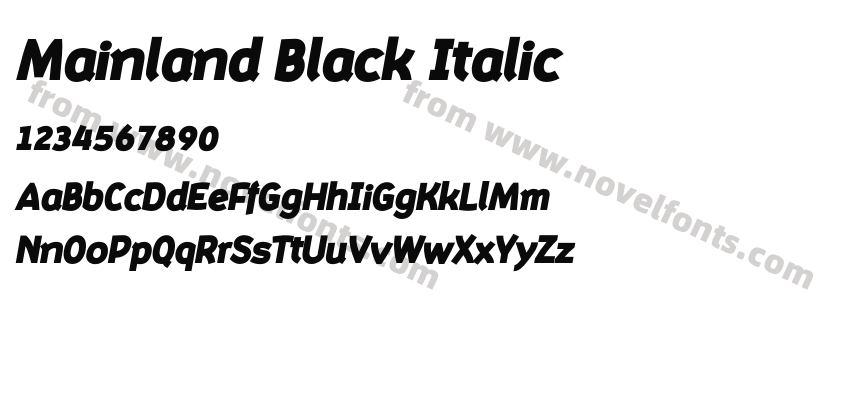 Mainland Black ItalicPreview