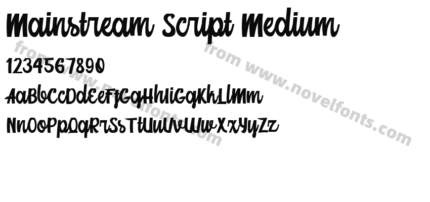 Mainstream Script MediumPreview