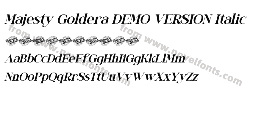 Majesty Goldera DEMO VERSION ItalicPreview