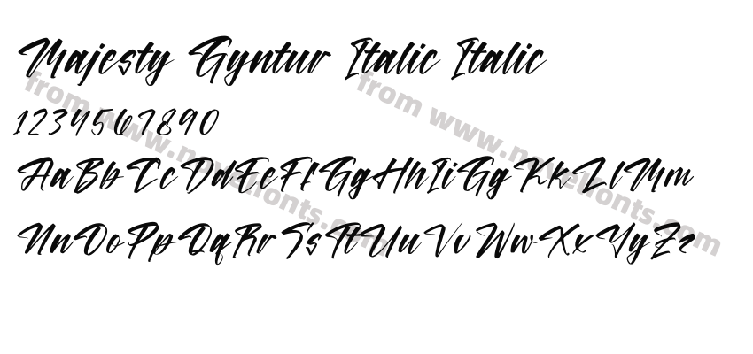 Majesty Gyntur Italic ItalicPreview