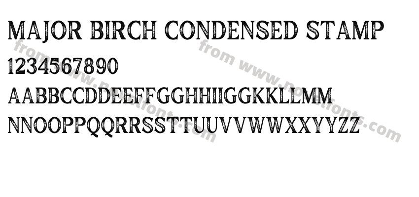 Major Birch Condensed StampPreview