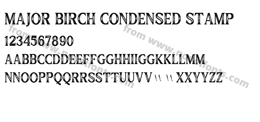 Major Birch Condensed StampPreview