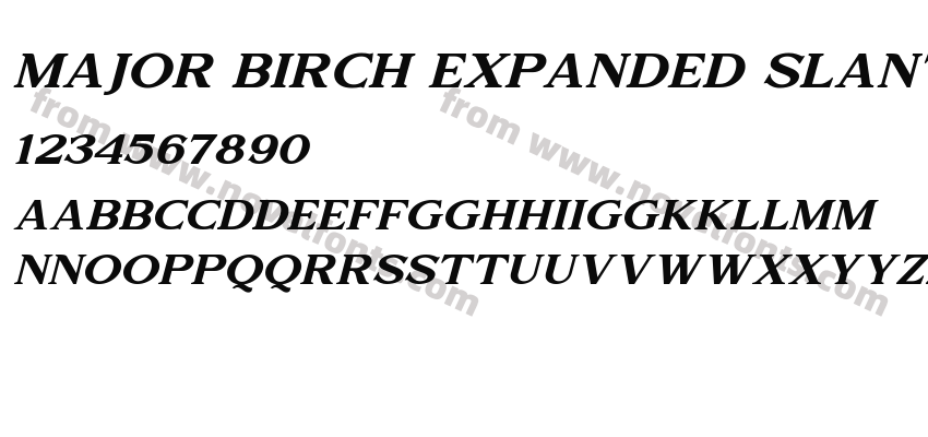 Major Birch Expanded SlantPreview