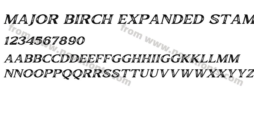 Major Birch Expanded Stamp SlantPreview