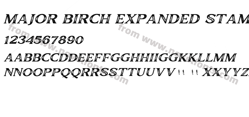 Major Birch Expanded Stamp SlantPreview