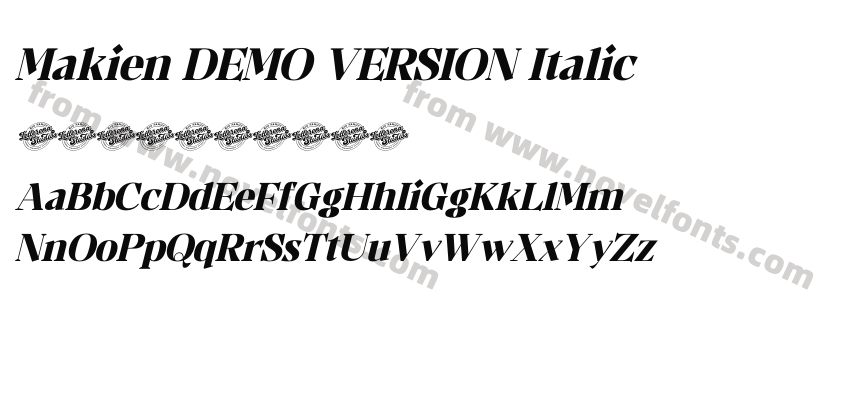Makien DEMO VERSION ItalicPreview