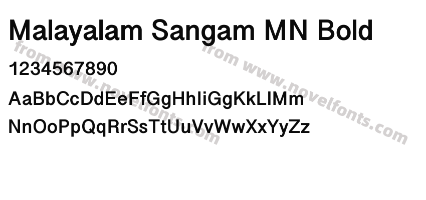 Malayalam Sangam MN BoldPreview