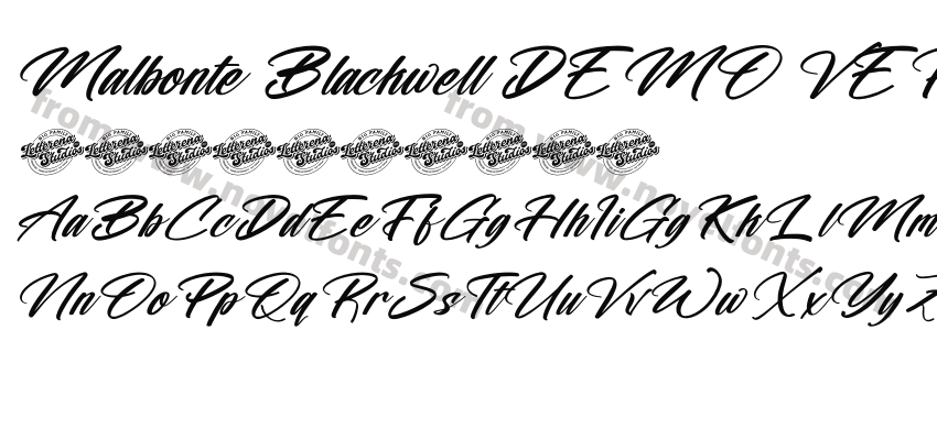 Malbonte Blackwell DEMO VERSION ItalicPreview