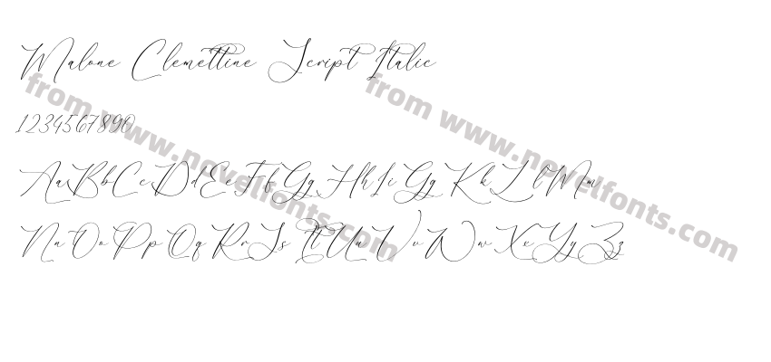 Malone Clemettine Script ItalicPreview