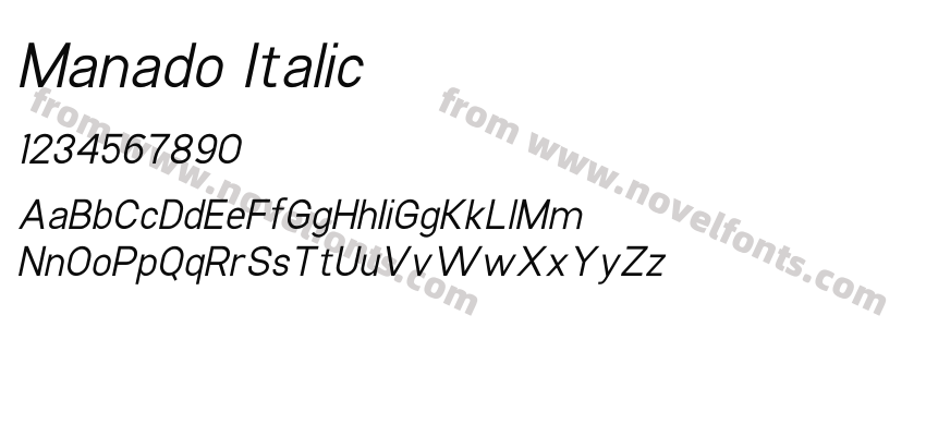 Manado ItalicPreview