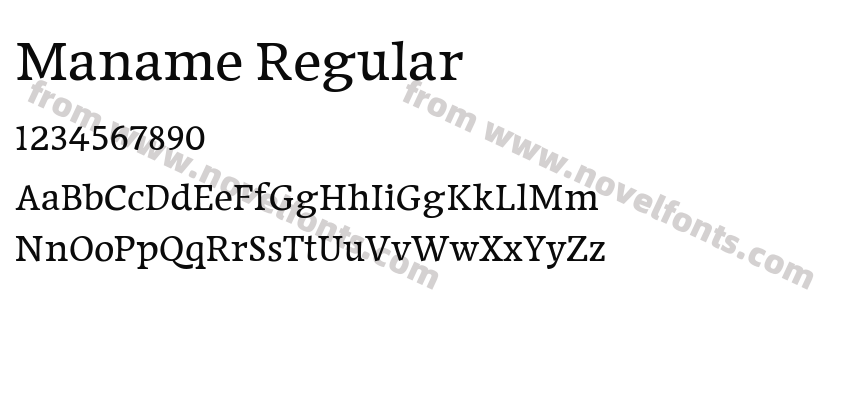 Maname RegularPreview