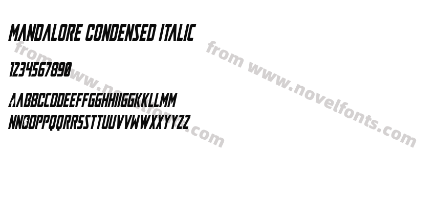 Mandalore Condensed ItalicPreview