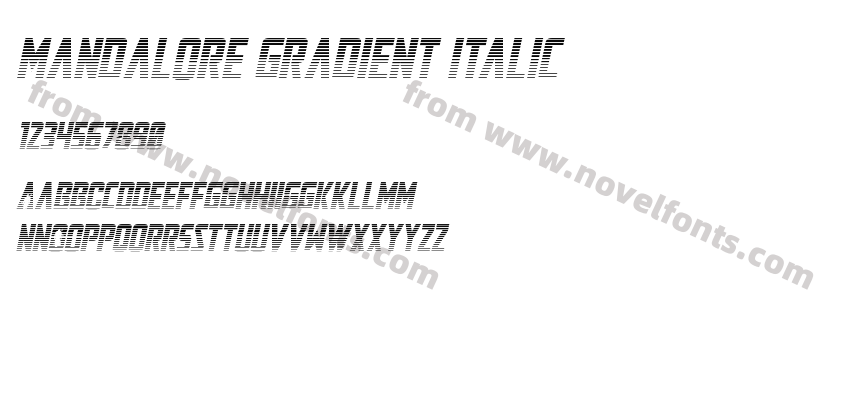 Mandalore Gradient ItalicPreview