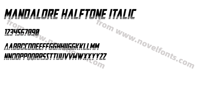 Mandalore Halftone ItalicPreview