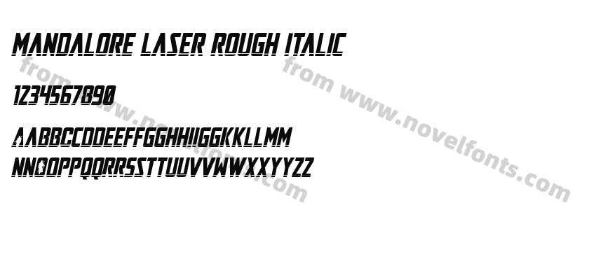 Mandalore Laser Rough ItalicPreview