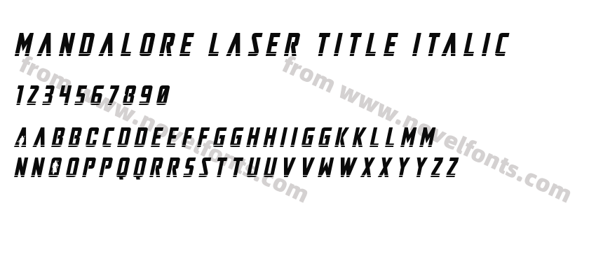 Mandalore Laser Title ItalicPreview