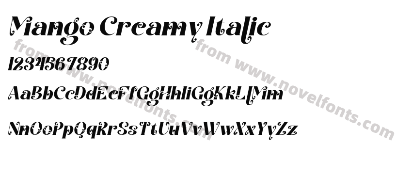 Mango Creamy ItalicPreview