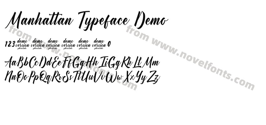 Manhattan Typeface DemoPreview