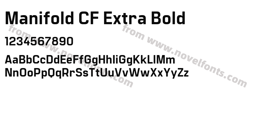 Manifold CF Extra BoldPreview