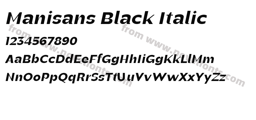 Manisans Black ItalicPreview