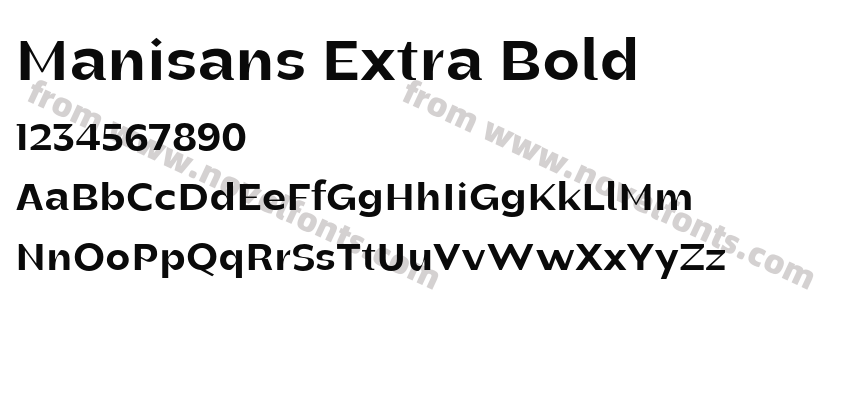 Manisans Extra BoldPreview