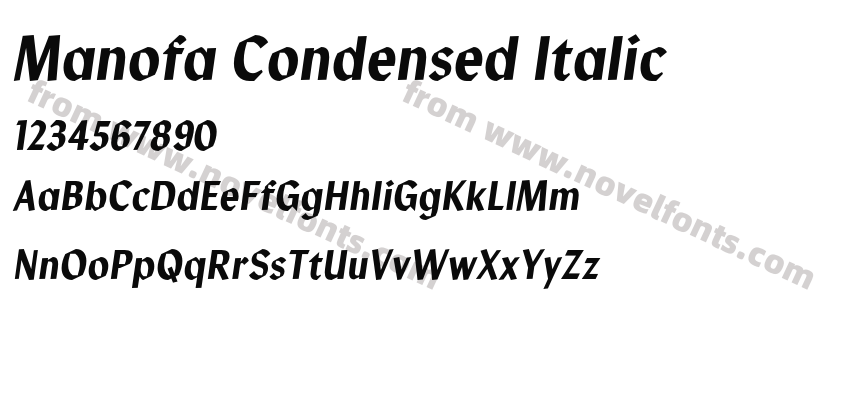 Manofa Condensed ItalicPreview