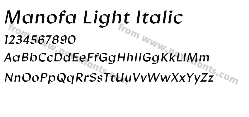Manofa Light ItalicPreview