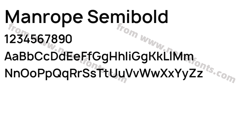 Manrope SemiboldPreview