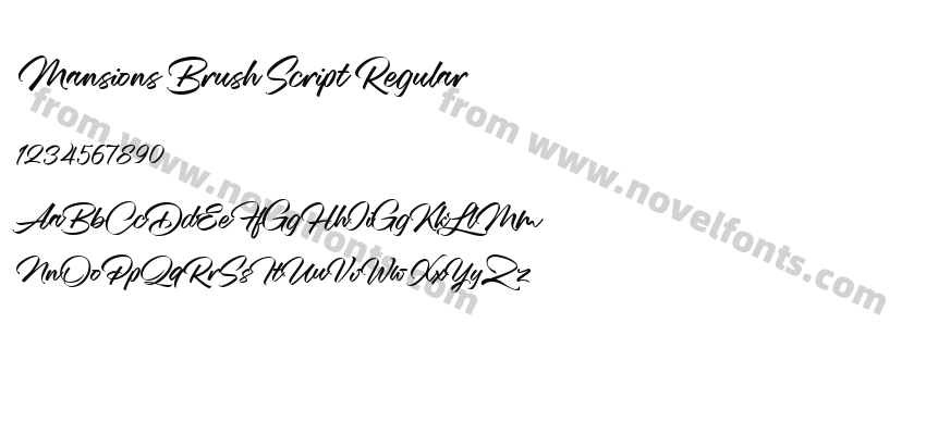 Mansions Brush Script RegularPreview