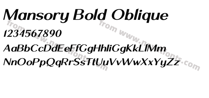 Mansory Bold ObliquePreview