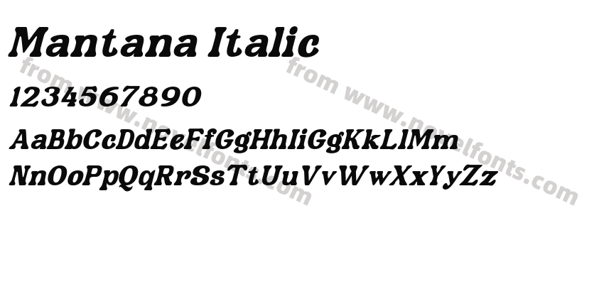 Mantana ItalicPreview