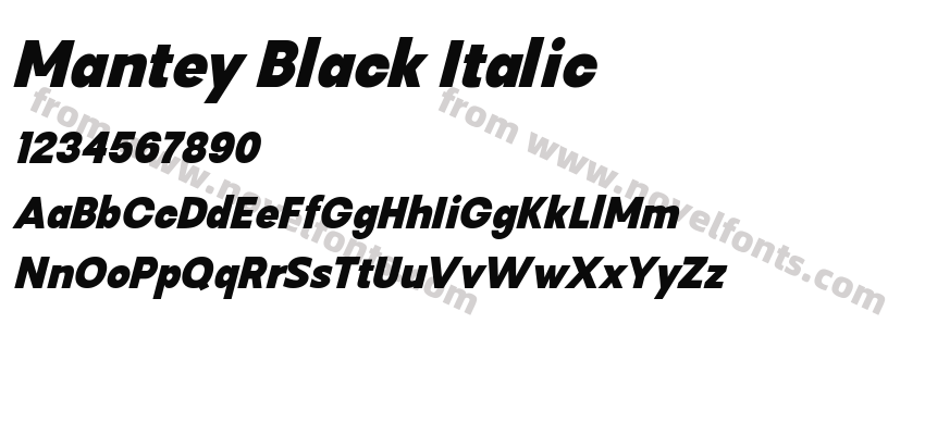 Mantey Black ItalicPreview