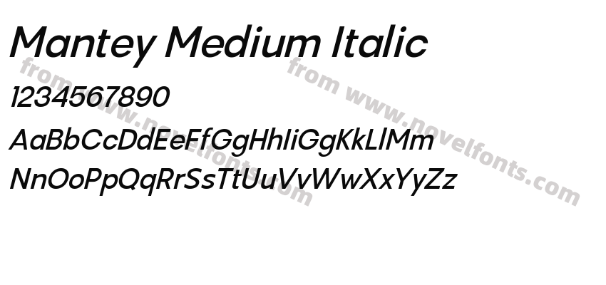 Mantey Medium ItalicPreview