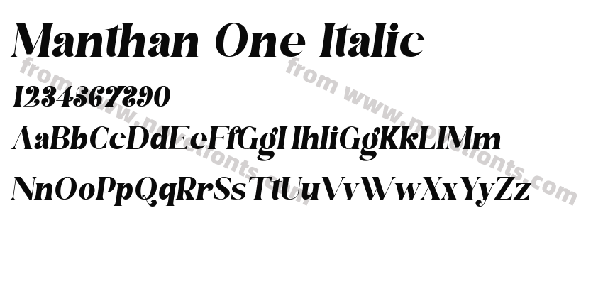 Manthan One ItalicPreview