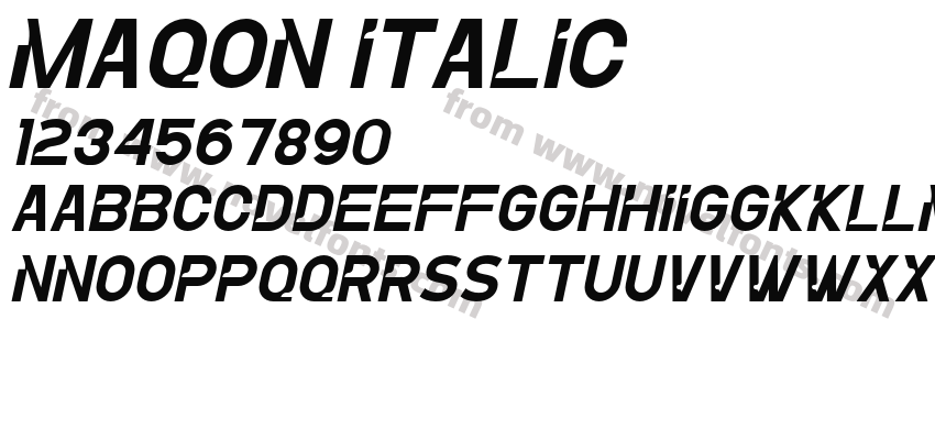 Maqon ItalicPreview
