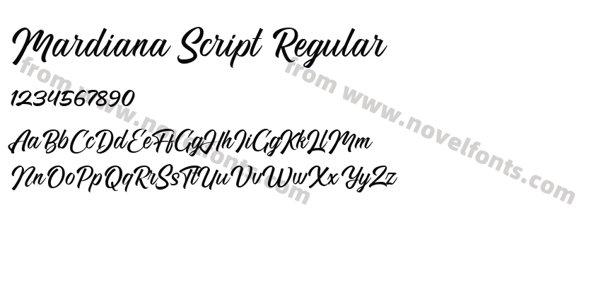 Mardiana Script RegularPreview