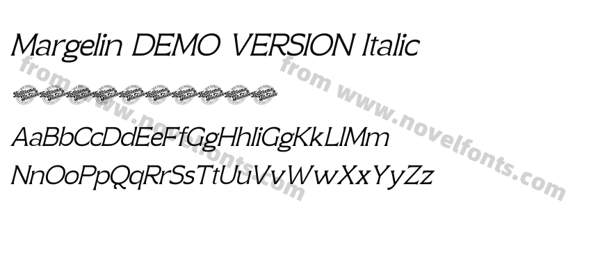 Margelin DEMO VERSION ItalicPreview
