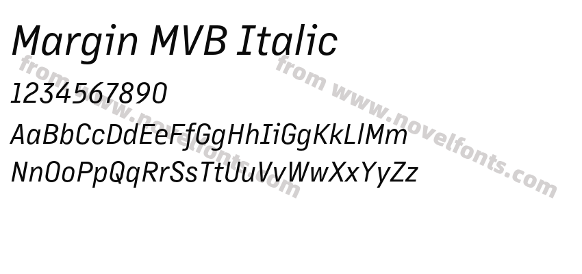 Margin MVB ItalicPreview