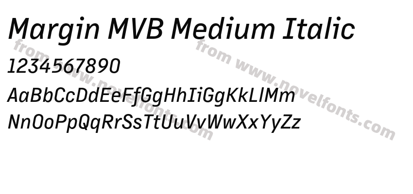 Margin MVB Medium ItalicPreview