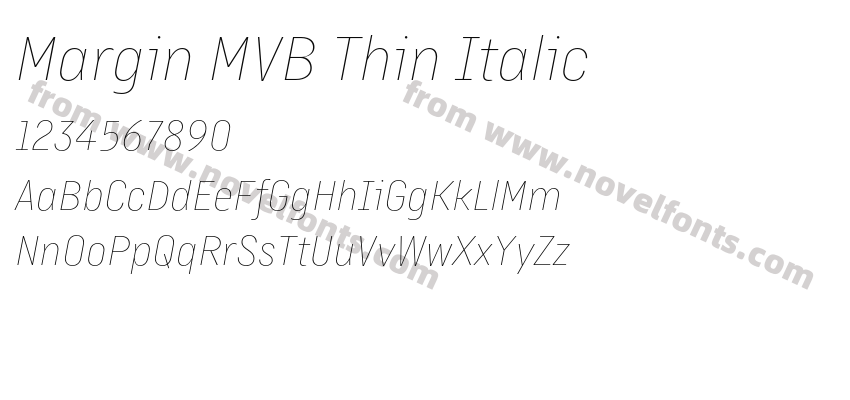 Margin MVB Thin ItalicPreview