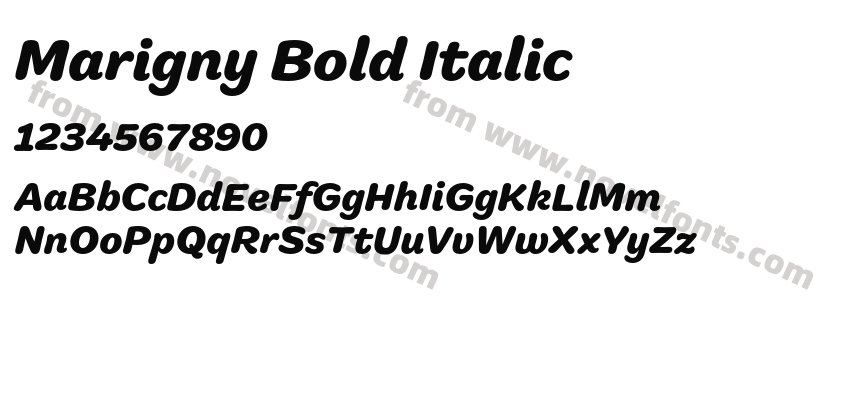 Marigny Bold ItalicPreview