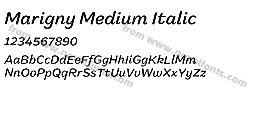 Marigny Medium ItalicPreview