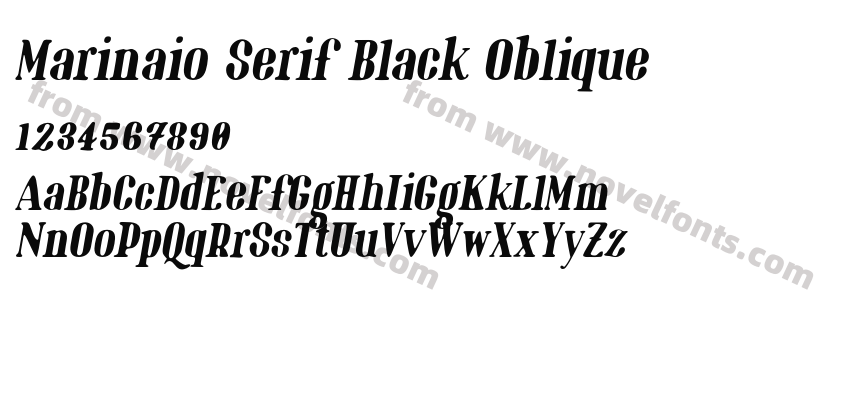 Marinaio Serif Black ObliquePreview