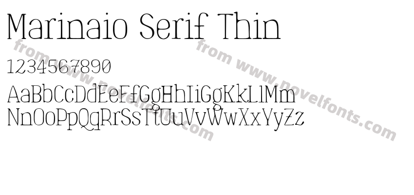 Marinaio Serif ThinPreview